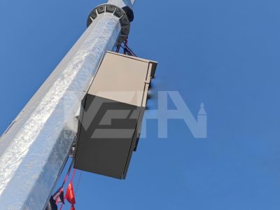 تصویری کامل از دکل و دوربین نظارتی